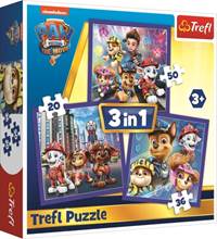 Puzzle Tlapková patrola: Připraveni do akce 3v1 (20,36,50 dílků)