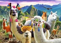 Puzzle Lamy v horách 500 dílků