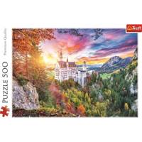 Puzzle Pohled na zámek Neuschwanstein, Německo 500 dílků