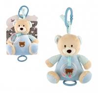 Medvěd hrací strojek plyš modrý