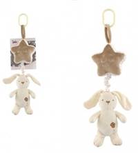 Zajíc s hvězdou plyš závěs na postýlku