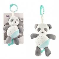 Medvěd plyš závěs na postýlku zelený