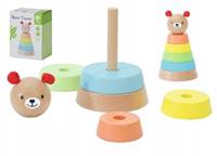 Pyramida skládanka Medvěd dřevo