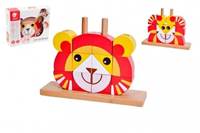 Skládanka Lev dřevo