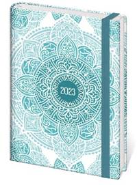 Diář 2023 B6 LYRA denní s gumičkou Mandala