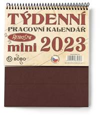 Pracovní Retro mini týdenní 2023 - stolní kalendář