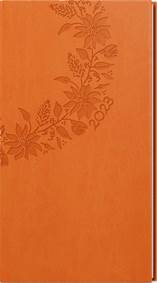 Týdenní diář 2023 Jakub Vivella s ražbou kapesní oranžová květy