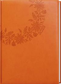 Denní diář 2023 Adam Vivella s ražbou B6 Oranžová Květy