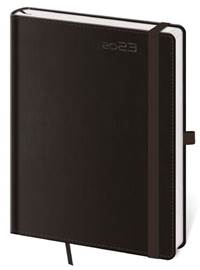 Diář 2023 týdenní B6 Double Black s poutkem na propisku