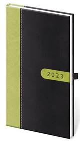 Diář 2023 týdenní kapesní Bora - černo/zelená