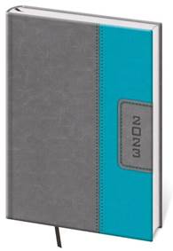 Diář 2023 denní  A5 Classic - šedo/tyrkysový