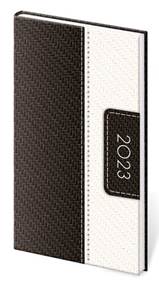 Diář 2023 týdenní kapesní Erie - černo/bílá