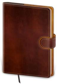 Diář 2023 denní A5 Flip - hnědo/hnědá