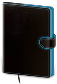 Diář 2023 denní B6 Flip - černo/modrá