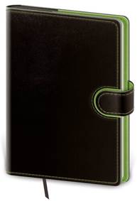 Diář 2023 denní B6 Flip - černo/zelená