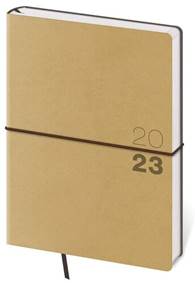 Diář 2023 denní A5 Flexio - světle hnědá