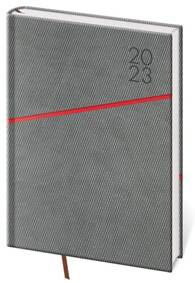 Diář 2023 týdenní A5 Grife - šedo/červená