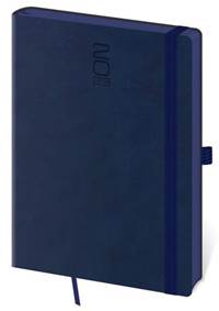 Diář 2023 denní A5 Memory s gumičkou - tmavě modrá