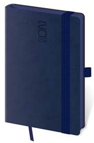 Diář 2023 týdenní  kapesní  Memory s gumičkou - tmavě modrá