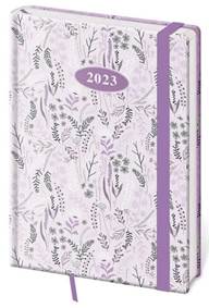 Diář 2023 denní A5 Vario - Lavender s gumičkou