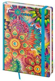 Diář 2023 denní A5 Vario - Abstract s gumičkou