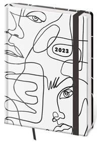 Diář 2023 denní A5 Vario - Face s gumičkou
