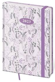 Diář 2023 týdenní A5 Vario - Lavender s gumičkou