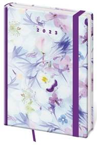 Diář 2023 týdenní A5 Vario - Blooms s gumičkou