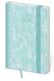 Diář 2023 týdenní kapesní Vario - Turquoise s gumičkou