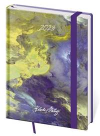 Diář 2023 týdenní B6 Vario - Matragi Blooming s gumičkou