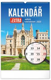 Kalendář 2023 s extra velkým kalendáriem - nástěnný kalendář
