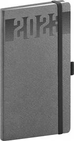 Kapesní diář Silhouette 2023 stříbrný