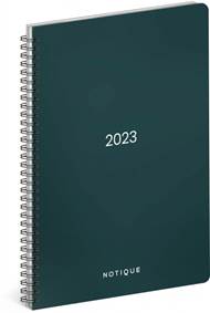 Týdenní spirálový diář A5 Emerald 2023