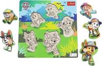 Dřevěná vkládačka Tlapková patrola v džungli