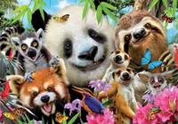 Puzzle Selfie černookých kamarádů