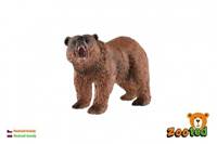 Kniha Medvěd hnědý zooted plast 12cm v sáčku