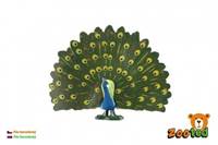 Kniha Páv korunkatý zooted plast 12cm v sáčku