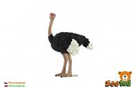 Kniha Pštros dvouprstý zooted plast 11cm v sáčku