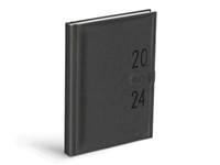 Diář 2024 D801 PU denní gray s magnetem
