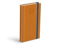 Diář 2024 D802 PU with rubber mustard denní