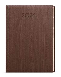 Týdenní diář 2024 Oskar Wood A5 hnědá