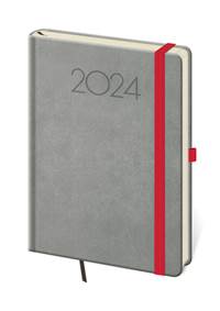 Diář 2024 denní A5 New Praga - tmavě šedá