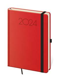 Diář 2024 denní A5 New Praga - červená