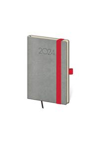 Diár 2024 týždenný vreckový New Praga - tmavo šedá