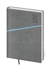 Diář 2024 týdenní A5 Grife - šedo/modrá