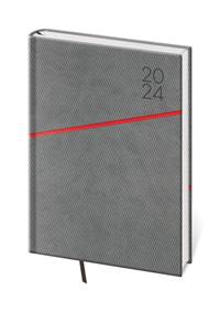 Diář 2024 týdenní A5 Grife - šedo/červená