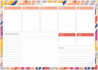 Týdenní nedatovaná plánovací podložka Listy