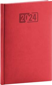 Týdenní diář Aprint 2024 červený
