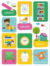 Kniha Vybarvi, nakresli, hraj si 2+