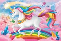 Puzzle V duhovém světě jednorožců 100 dílků